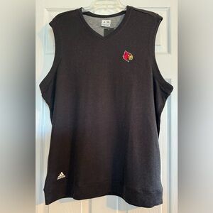 Men’s University of Louisville Sweater Vest in Black SZ XL